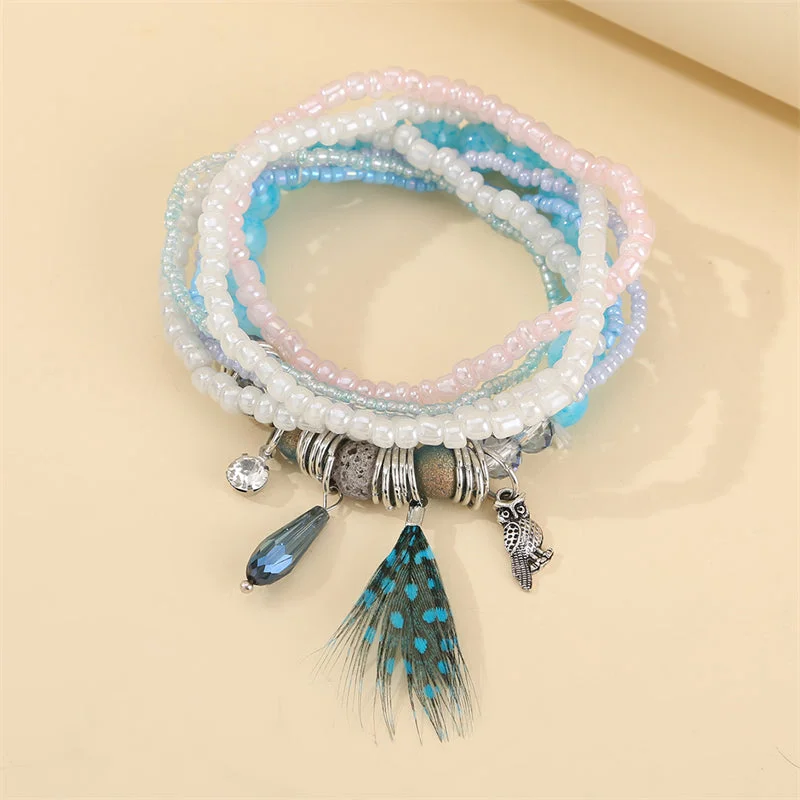 Feather Pendant Blue