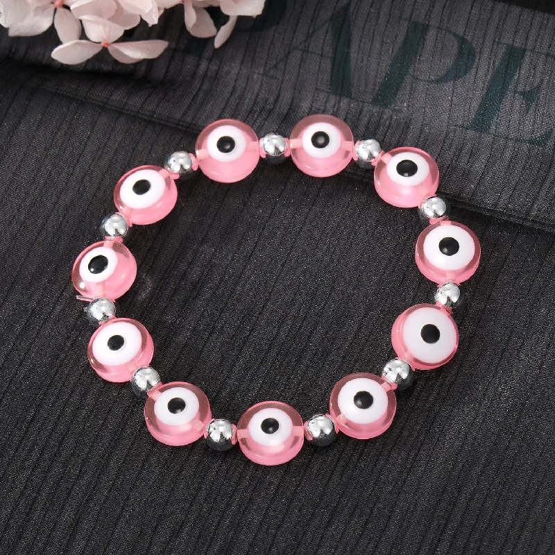 Transparent Pink Eye Bracelet