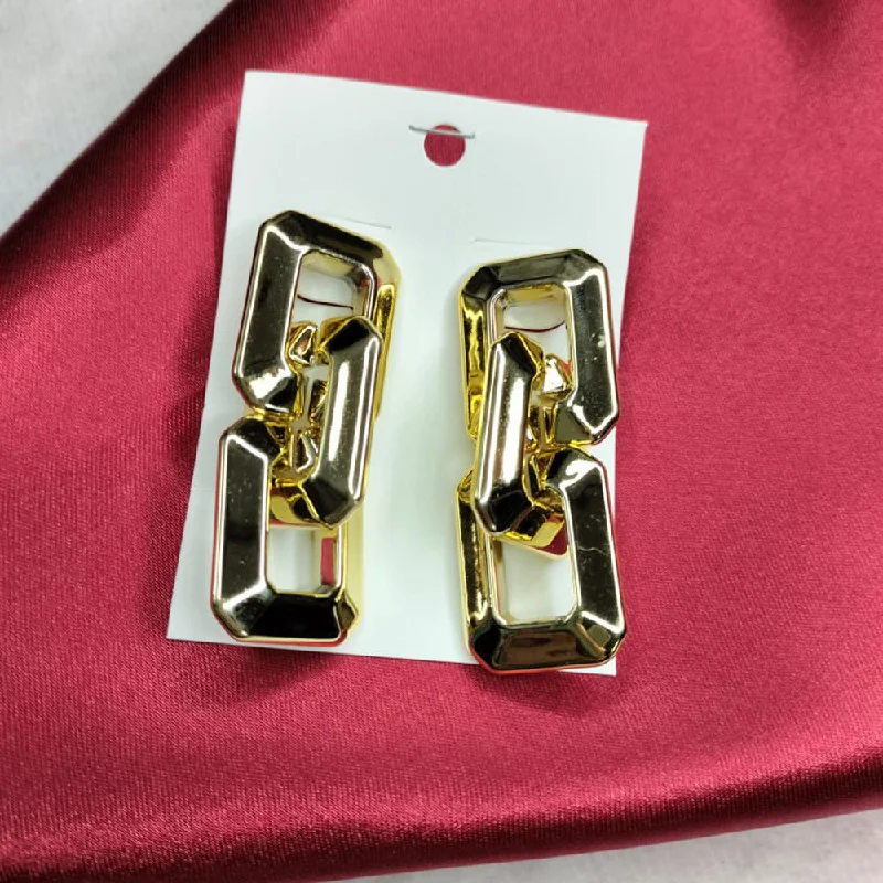 wedding earrings for women-Lucentarts Jewellery Gold Plated Dangler Earrings