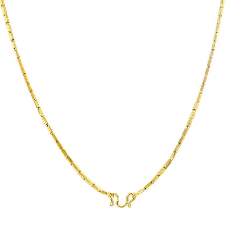 turquoise necklaces for women-18-Inch 22K Yellow Gold Box Link Necklace