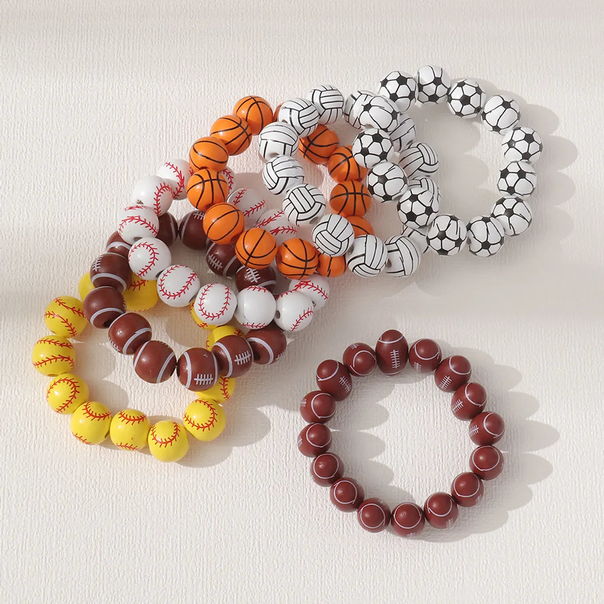 stacked bangle bracelets for women-Fashion Ball Resin Beaded Unisex Bracelets 1 Piece