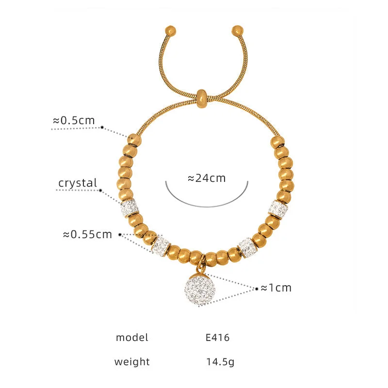 E416-578 Gold Bracelet-24cm