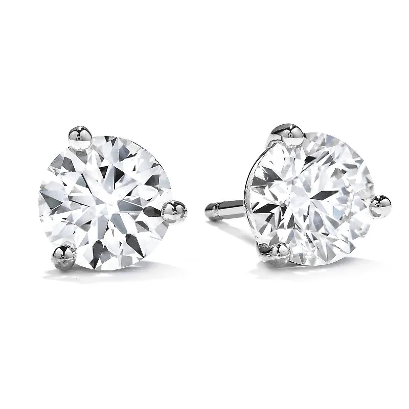 infinity drop earrings for women-Platinum Signature Diamond Stud Earrings