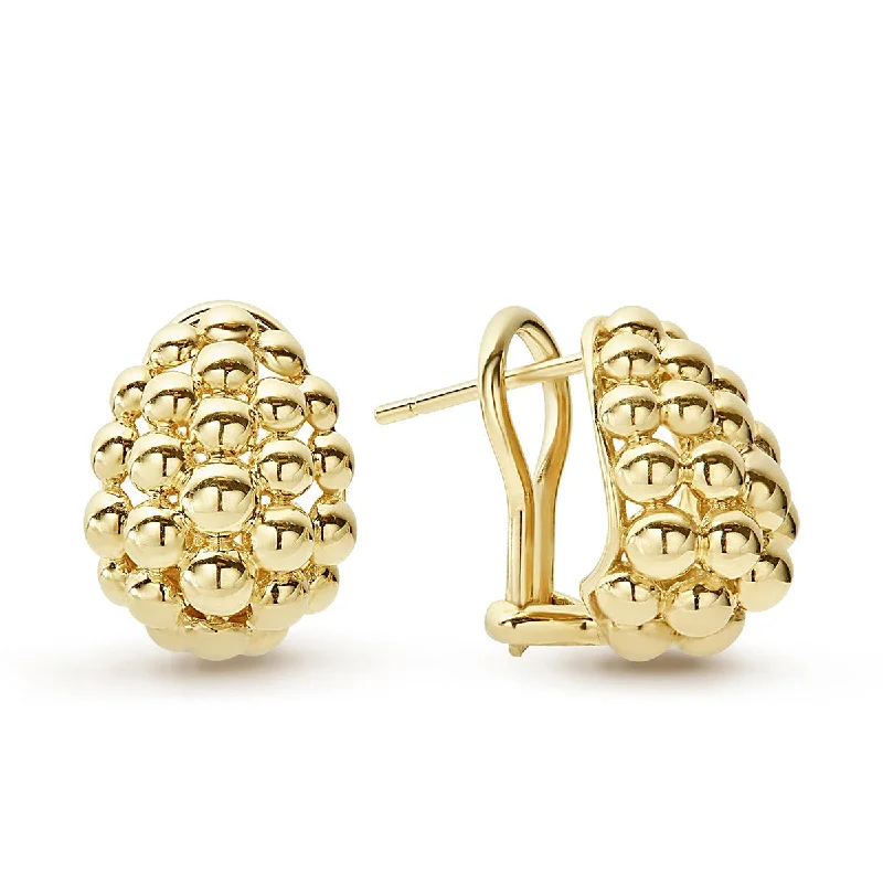 crystal stud earrings for women-Caviar Gold Earrings