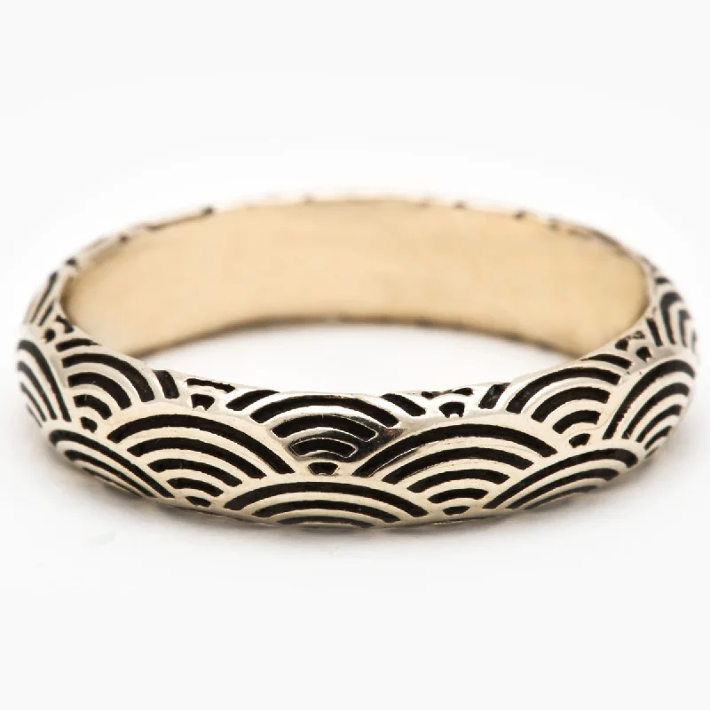 signet rings for women-Seigaiha Band