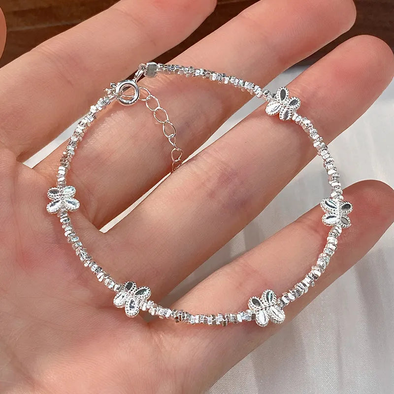 Small Pieces of Silver Butterfly Bracelet