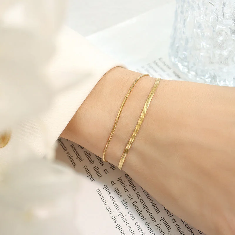 E208-578 Gold Bracelet-15+5cm