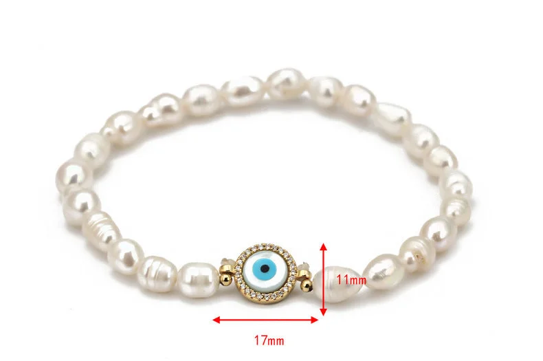 minimalist bracelets for women-Simple Style Devil's Eye Zinc Alloy Beaded Bracelets 1 Piece