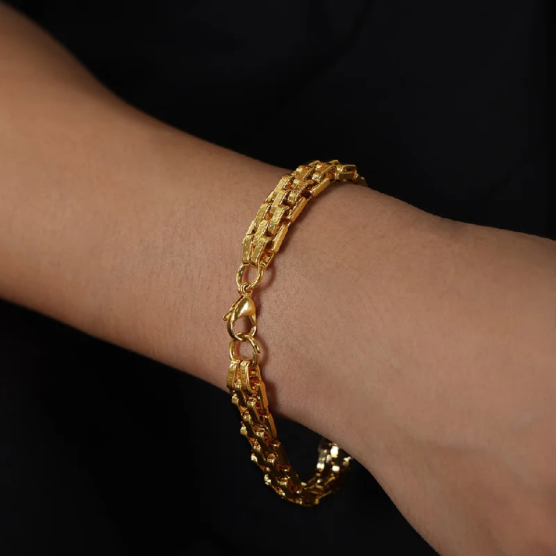 Gold Letter Lobster Buckle Bracelet