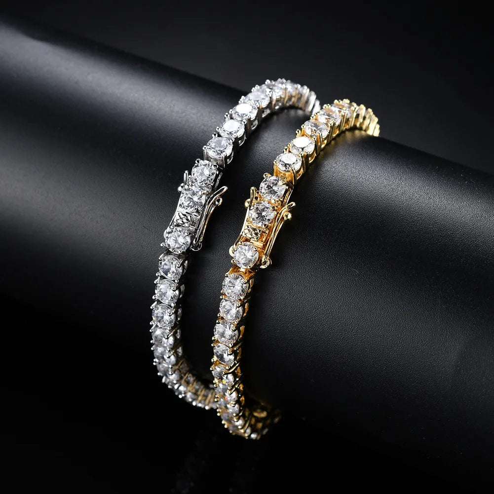 engraved bracelets for women-Fashion Geometric Copper Zircon Bracelets