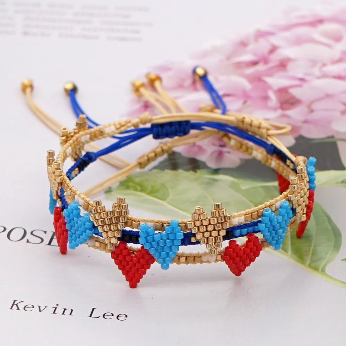 boho-style bangles for women-Miyuki Rice Beads Hand-woven Love Beaded Bracelet