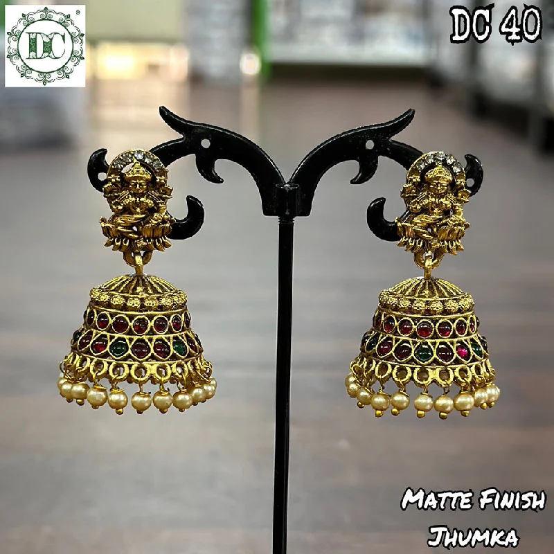 luxurious stud earrings for women-Diksha Collection Gold Plated Jhumki Earrings