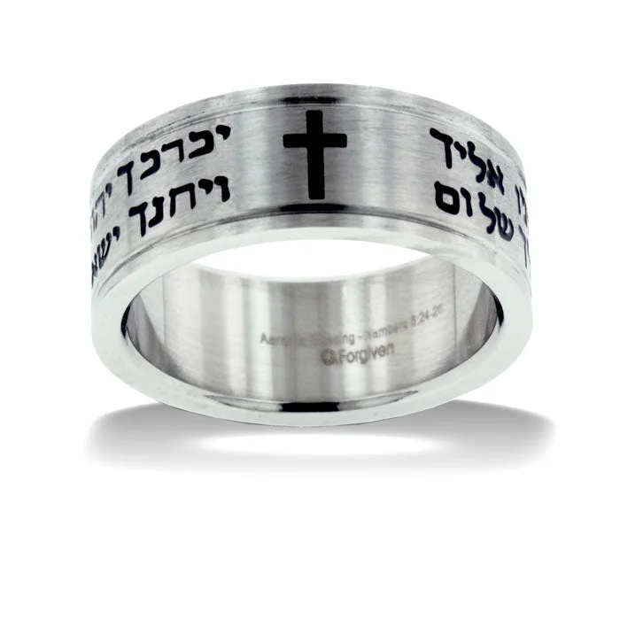 unique rings for women-Aaronic Blessing In Hebrew Ring