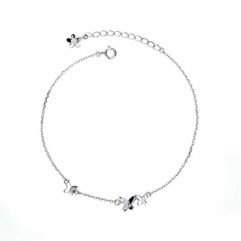 Scenery Surface Butterfly Bracelet--Platinum