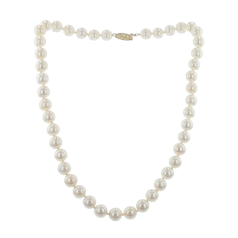 geometric gold necklaces for women-16-Inch Cultured Pearl Strand Necklace