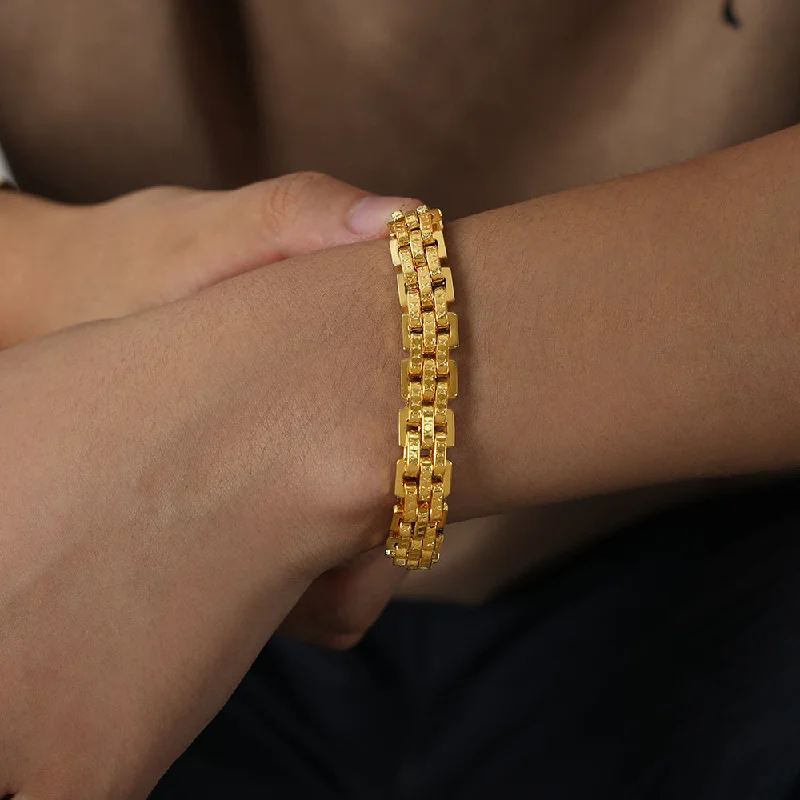 Gold X Texture Bracelet