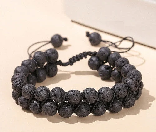 Natural Volcanic Rock Woven Bracelet