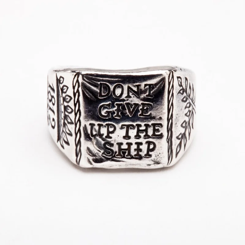 band rings for women-Don't Give Up The Ship ring