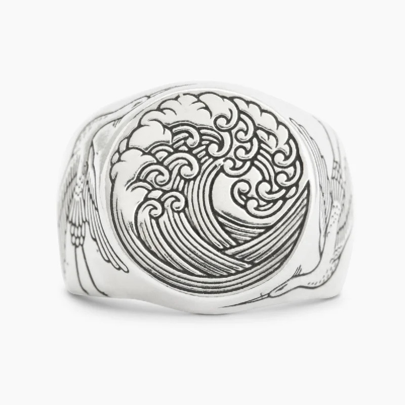 celestial rings for women-The Great Wave