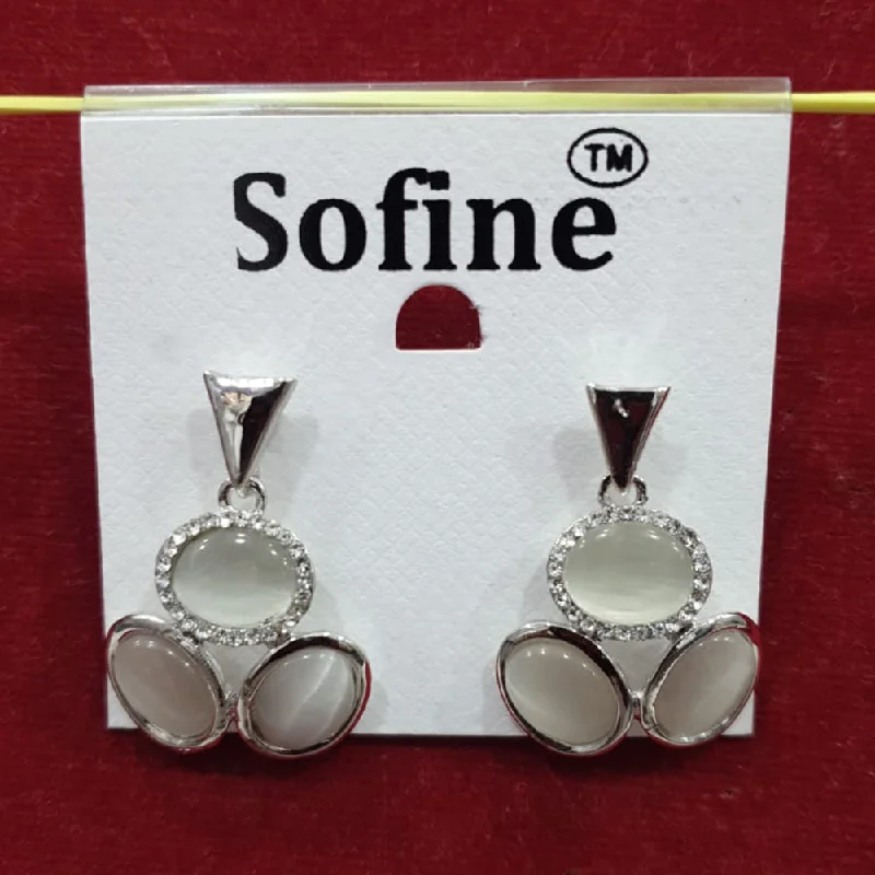 infinity drop earrings for women-Sofine Silver Plated Stud Earrings