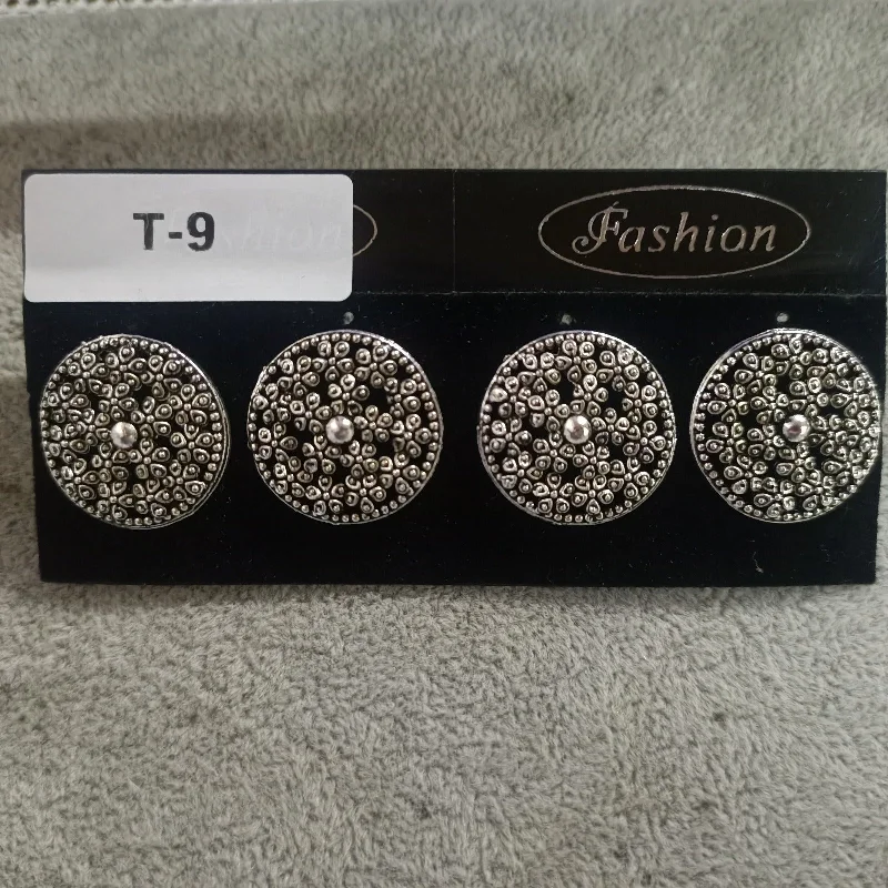 matching earrings for women-Tahura Oxidised Plated Stud Earrings