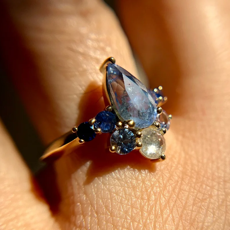 vintage rings for women-Sri Lankan Sapphire Nimue