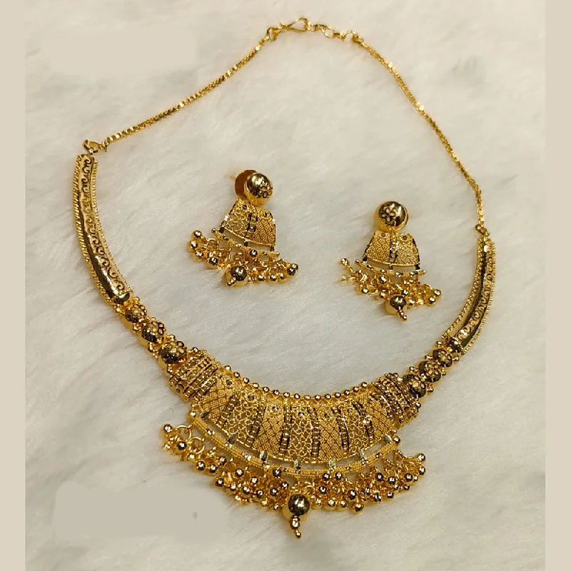 crystal necklaces for women-Sunrise Gold  Forming  Necklace Set