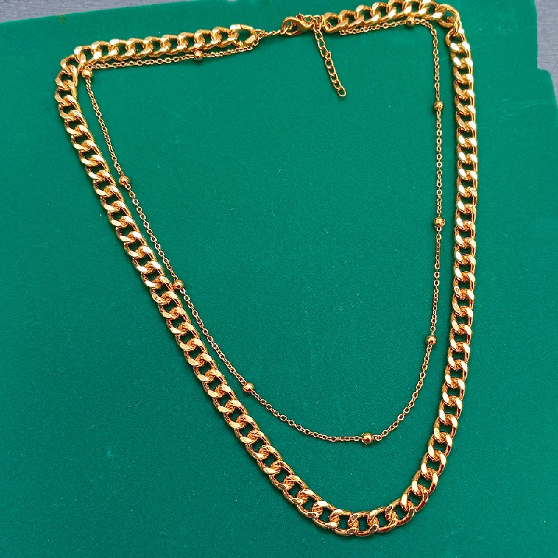 adjustable gold necklaces for women-Infinity Gold Plated  Hypoallergenic Nickel Free Necklace