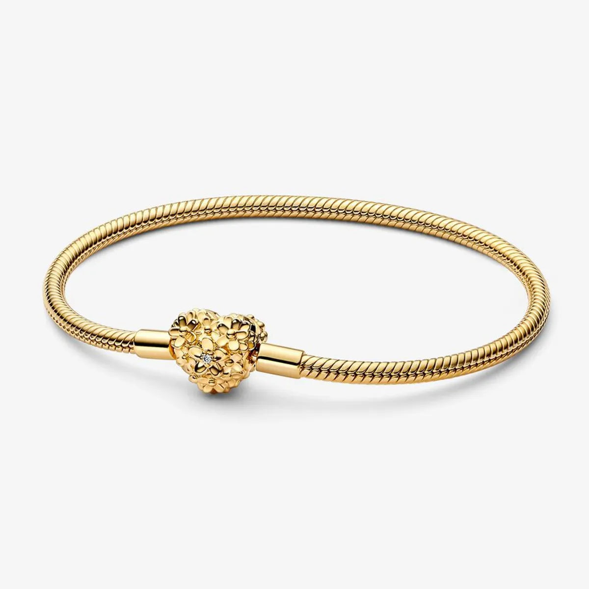 gold bracelets for women-Copper Gold Plated Simple Style Plating Inlay Heart Shape Flower Zircon Bracelets