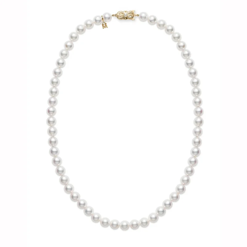 long chain necklaces for women-16-Inch Akoya Cultured Pearl Strand Necklace