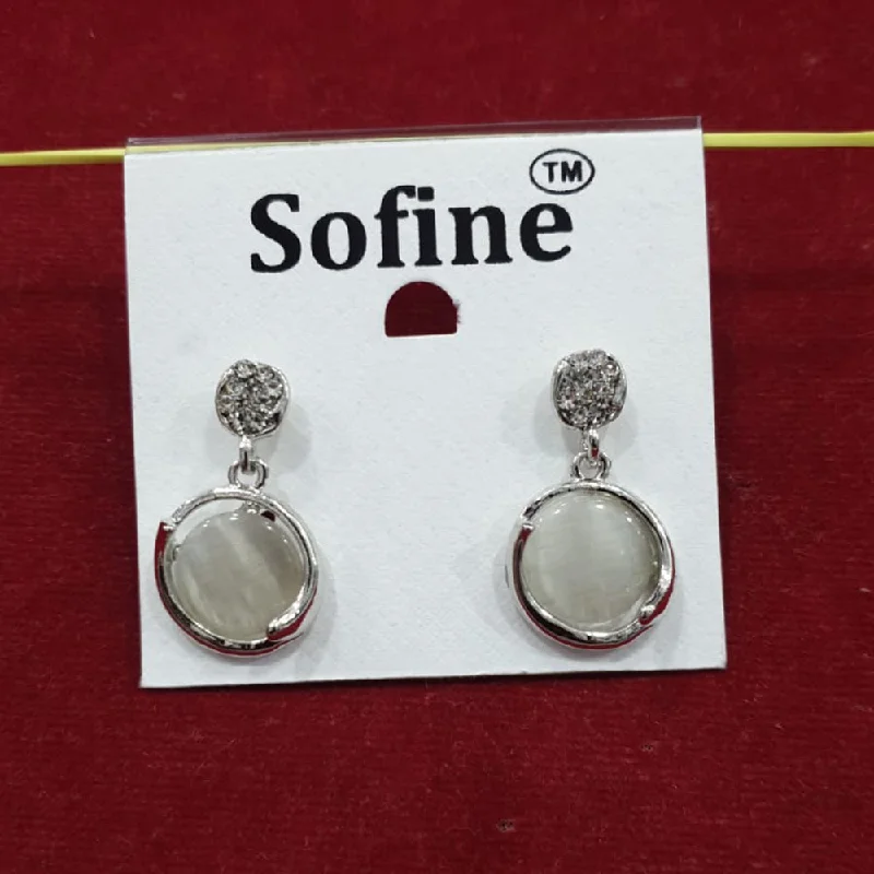 nature-inspired earrings for women-Sofine Silver Plated Stud Earrings