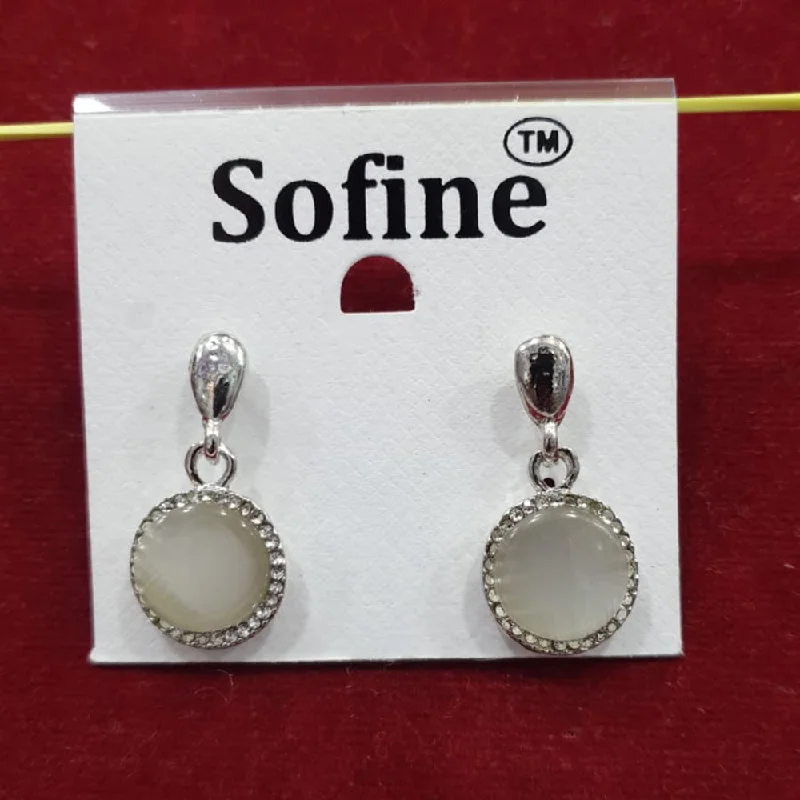 wedding earrings for women-Sofine Silver Plated Stud Earrings