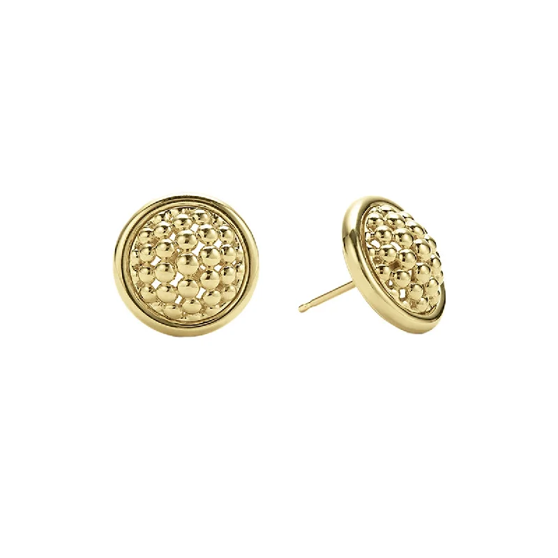 white gold earrings for women-Covet Gold Circle Earrings