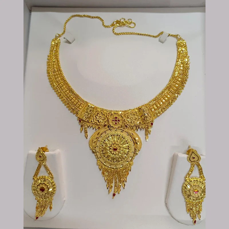 diamond cluster necklaces for women-Pari Art Jewellery Forming Necklace Set