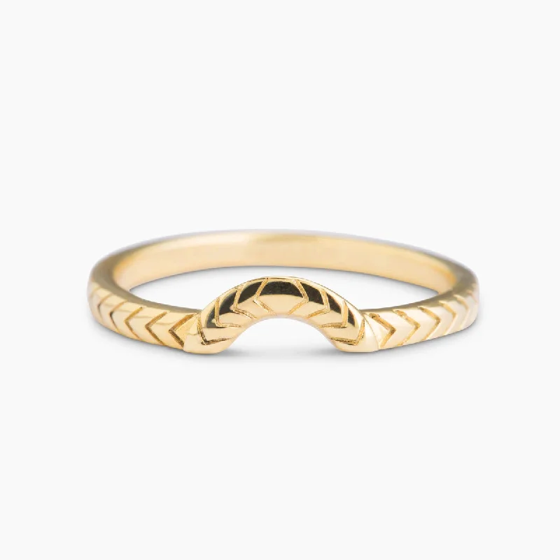 statement cocktail rings for women-Solitaire Stacker