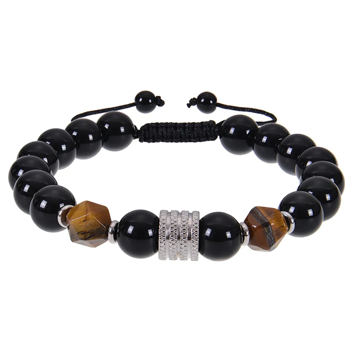 Cut Tigereye Obsidian Bracelet