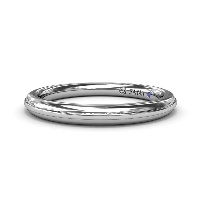 eternity rings for women-Two-Toned Wedding Band W4228