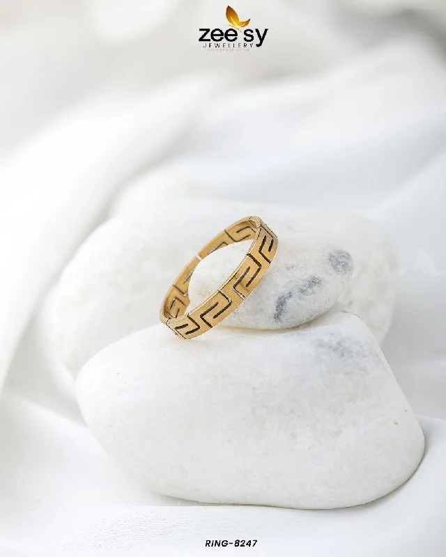 cocktail rings for women-Maze Pattern Ring-8247