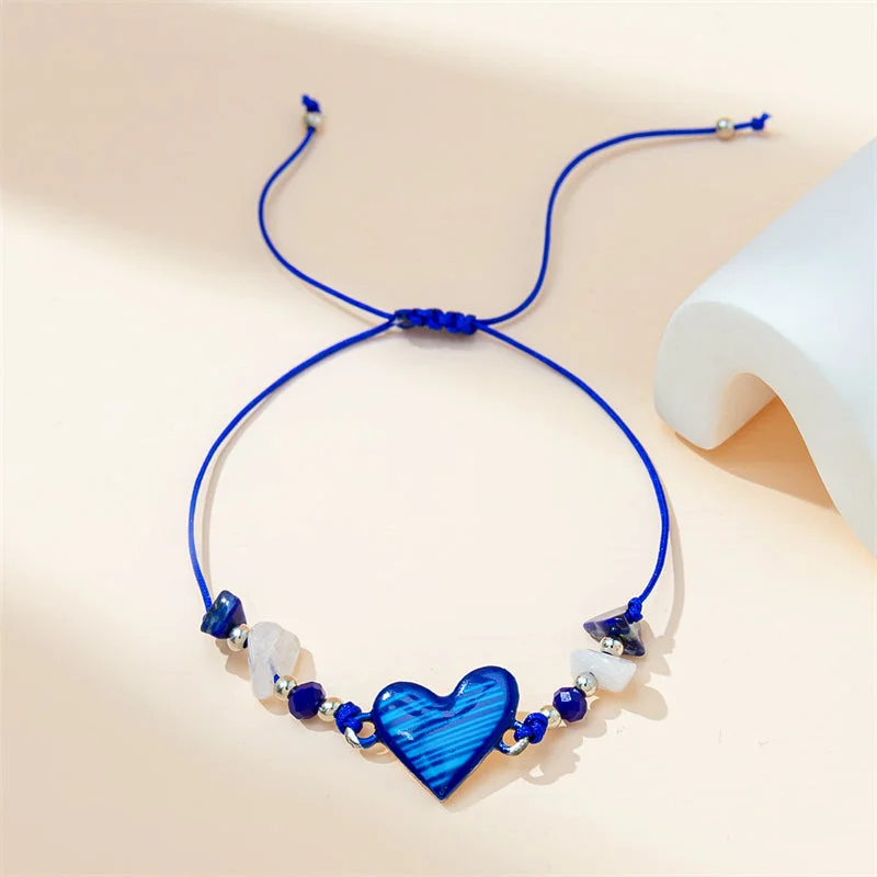 Love Heart-Shaped Navy Blue