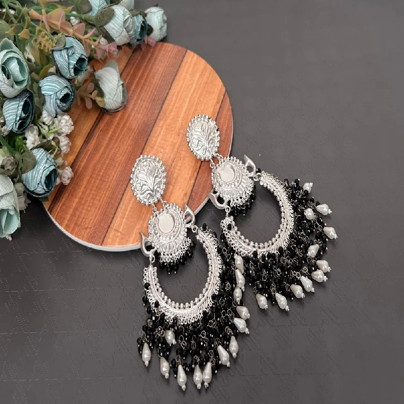 dangling gemstone earrings for women-Akruti Collection Silver Plated Dangler Earrings