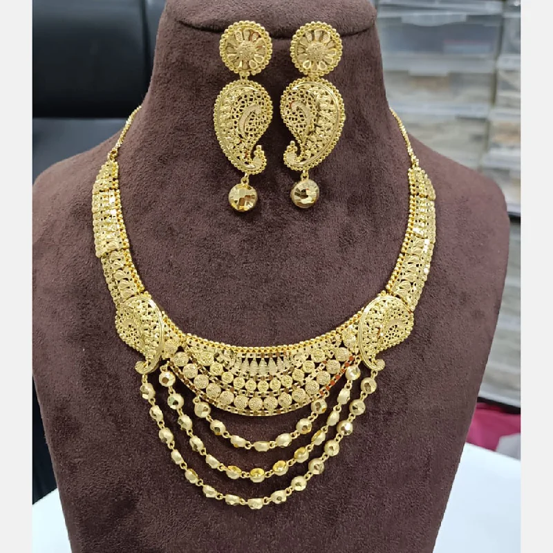 sapphire necklaces for women-Sunrise Gold  Forming  Necklace Set