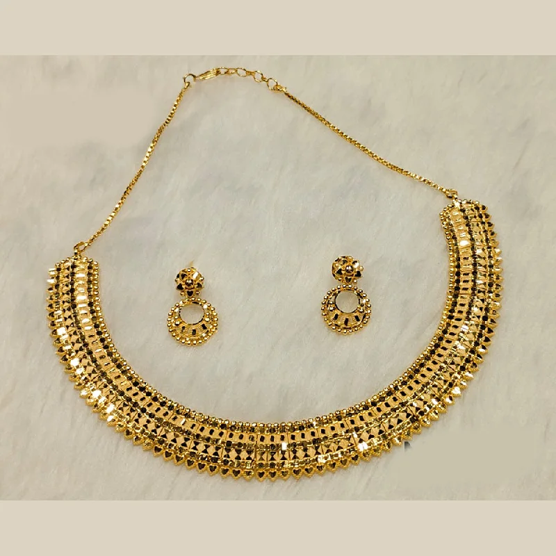 ruby necklaces for women-Sunrise Gold  Forming  Necklace Set