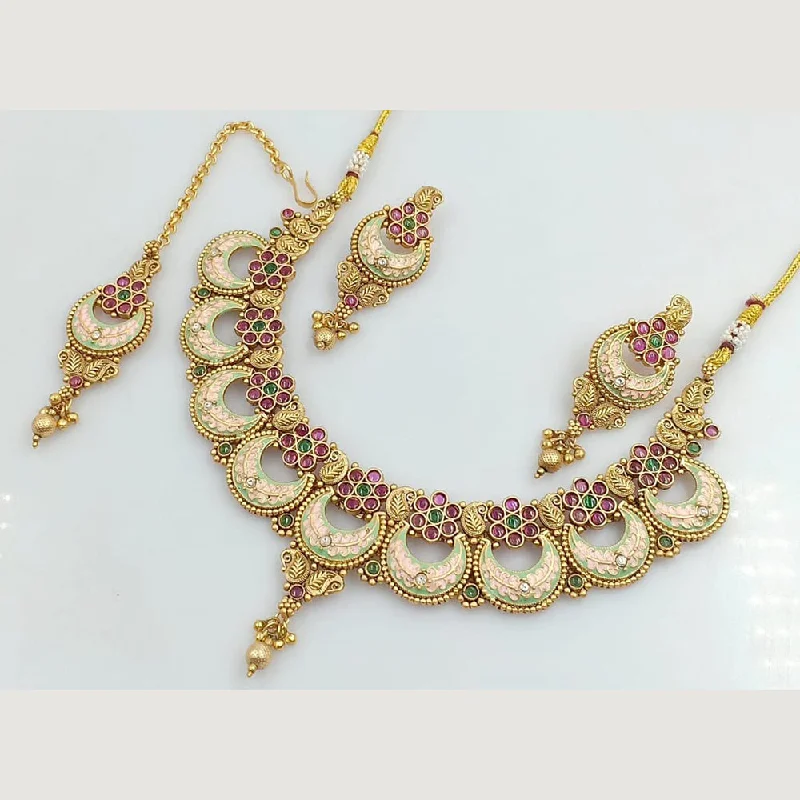 twisted necklaces for women-Manisha Jewellery Gold Plated Necklace Set