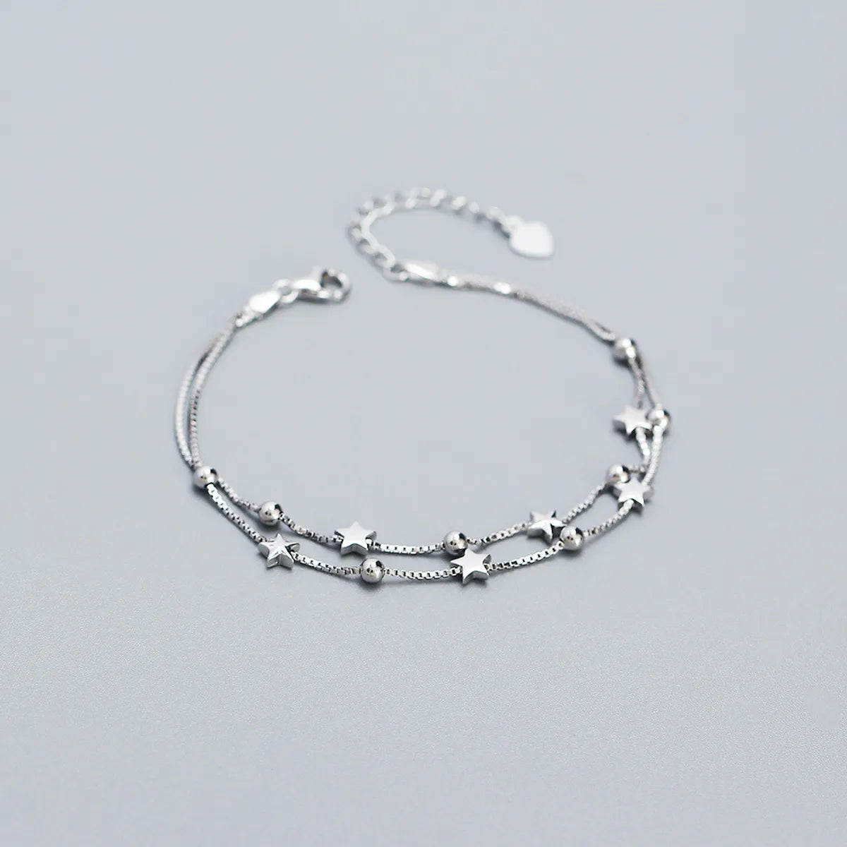 casual bracelets for women-Sweet Star Sterling Silver Plating Bracelets