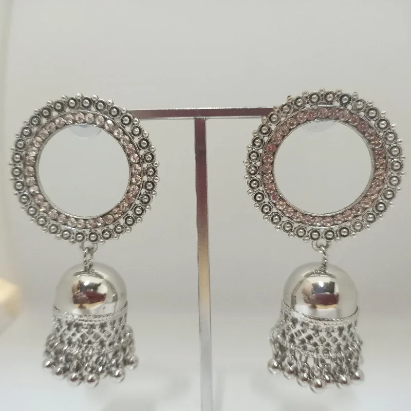 customized earrings for women-Tahura Oxidised Plated Jhumki Earrings