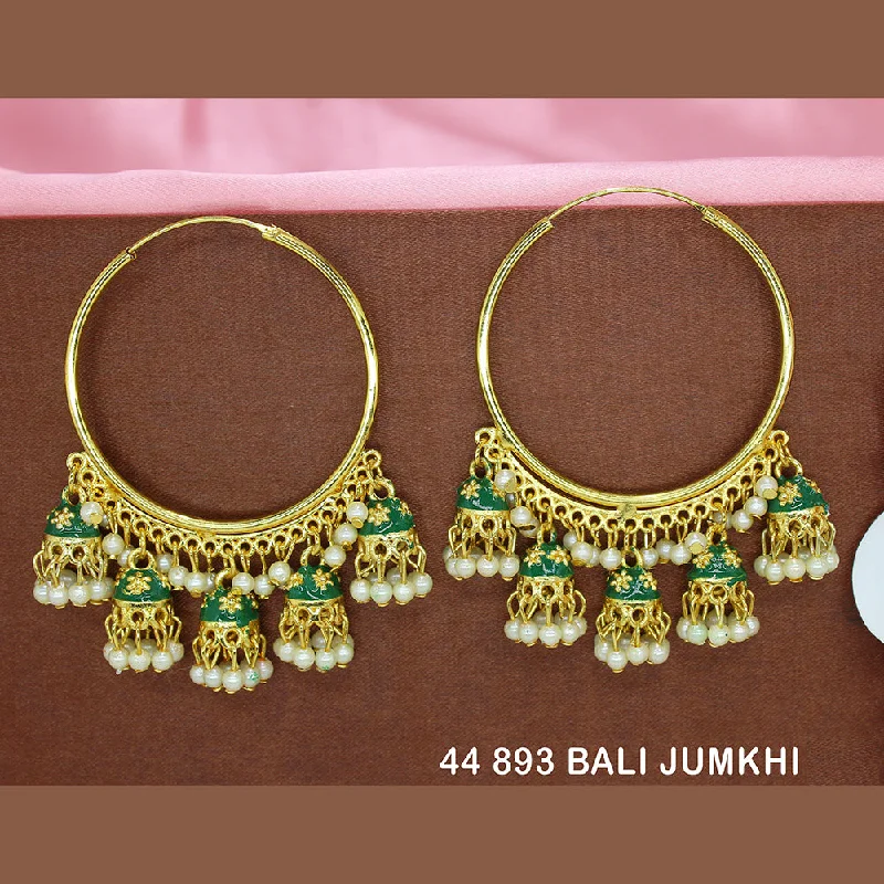 flower earrings for women-Mahavir Gold Plated Jhumki Earrings