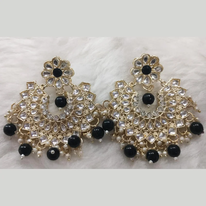 customized earrings for women-Khushboo Jewellers Gold Plated Dangler Earrings (Assorted Color)