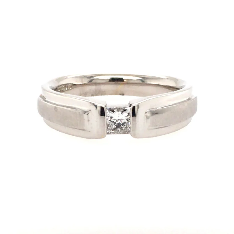 cushion cut engagement rings for women-Diamond Wedding Band - Men'