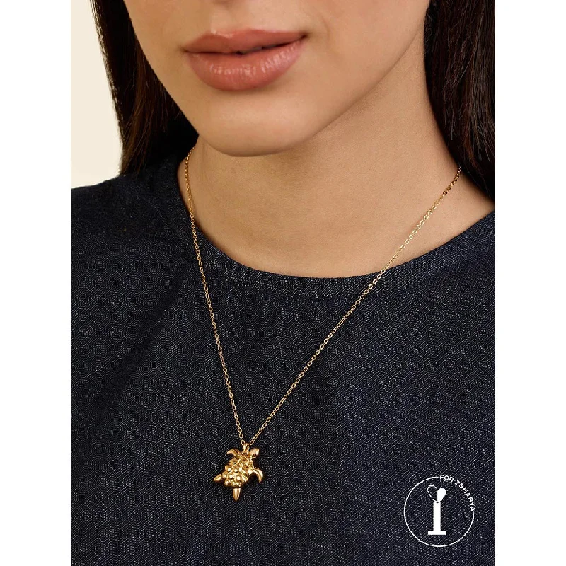 personalized charm necklaces for women-Isharya Gold Star Necklace In 18Kt Gold Plated