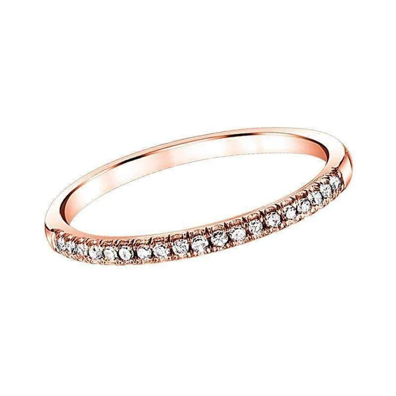 solitaire engagement rings for women-Stackable Diamond Wedding Band